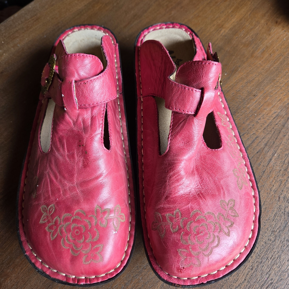 Alegria Pink Floral Kids Slippers